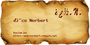 Ács Norbert névjegykártya