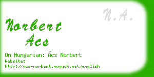 norbert acs business card