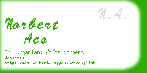 norbert acs business card